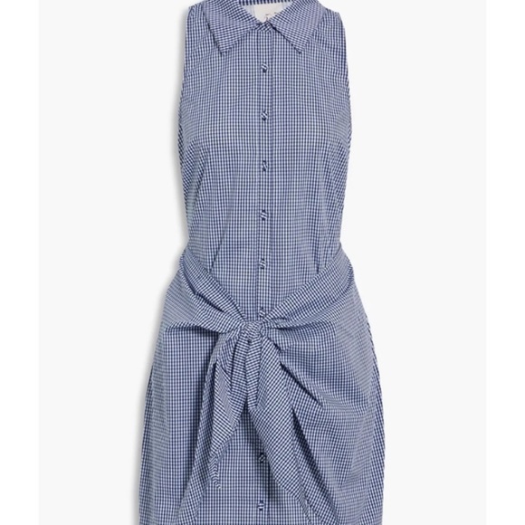 CINQ A SEPT GINGHAM TIE DRESS--Fits like a 10-12 - Picture 2 of 3